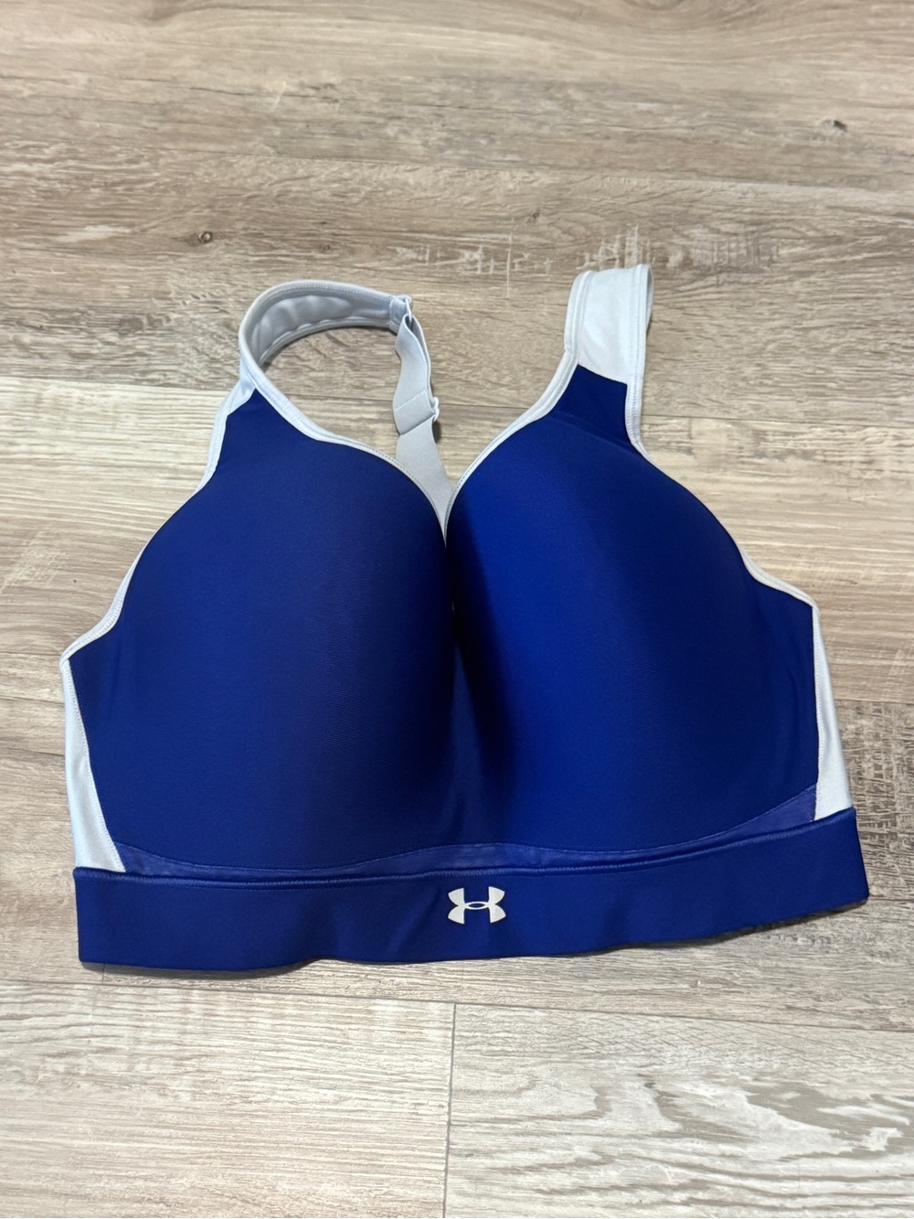 Under Armour High Impact Racerback Sports Bra Blue Size 36DD